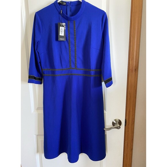 The North Face Dresses & Skirts - HOMEYEE Dress NWT Royal Blue Modest Work Business Cocktail Size 2XL US 12